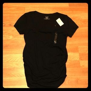 Motherhood maternity black burn out tee
